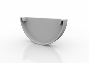 Заглушка желоба универсальная, белый RAL 9003 GL Standart 120/87 ПВХ (72)