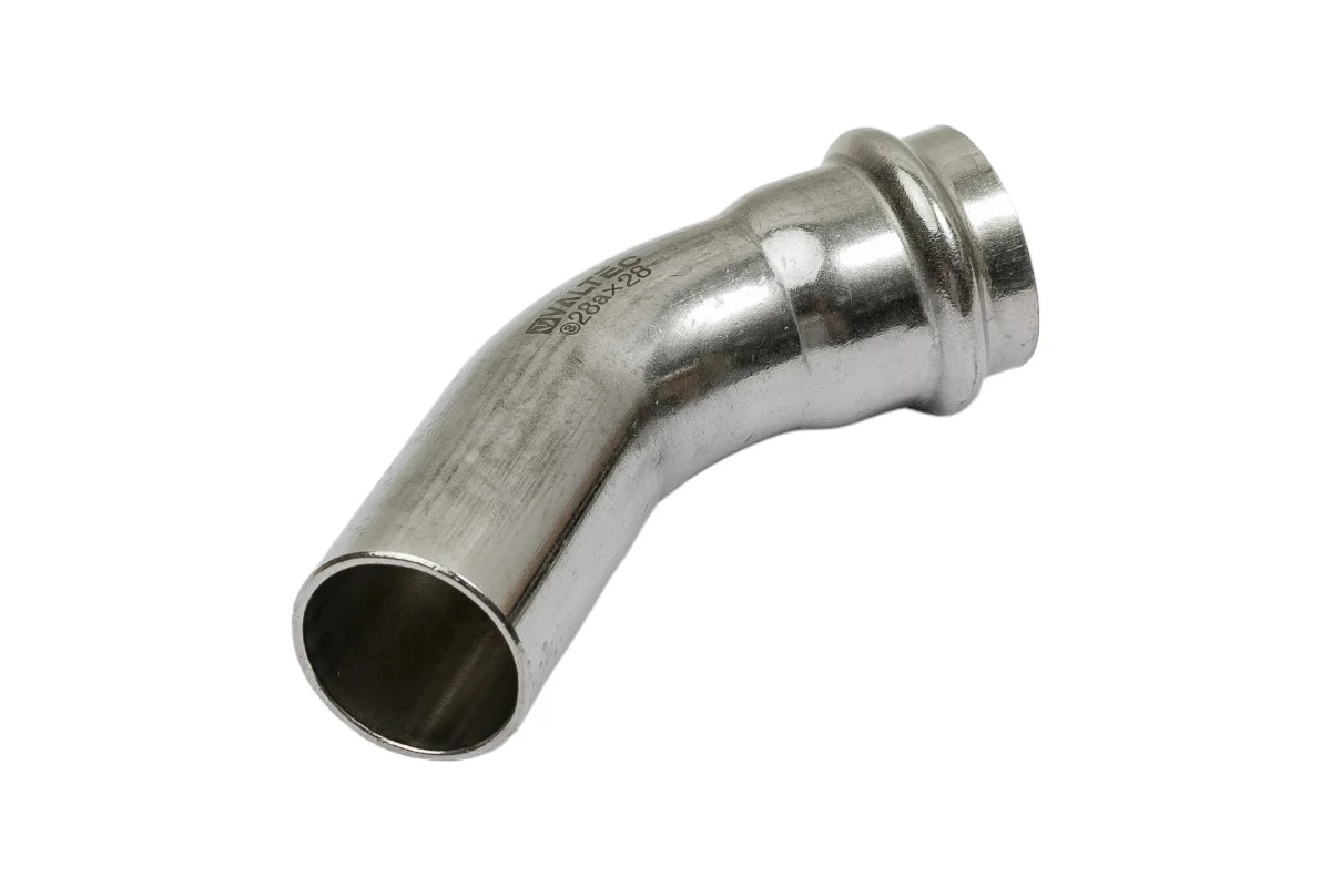 Угольник 45° вн.-нар. нерж. сталь 15а х15 (5/180)