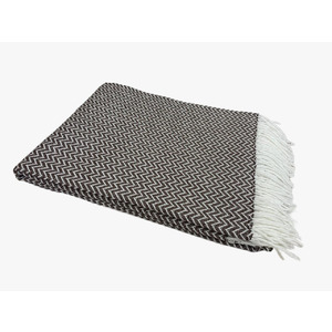 Плед Валенсия 13/BOUCLE REPS, бел-кор, 140х200