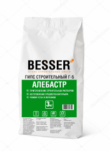 Алебастр, марка Г-5, 3 кг ТМ BESSER (5)