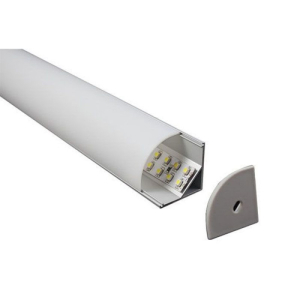 Профиль алюм. угловой 2 м (мат. рассеиватель, заглушки и крепления в комп) Smartbuy (60)(_60_)