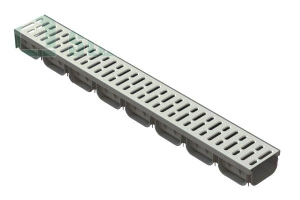 Комплект: Лоток пластик. с оцинк. реш. DN100 H70 SP