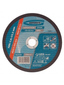 Круг отрезной по металлу, 180 х 1,6 х 22,2 мм, WA46TBF// Gross(10/100)***