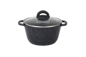 Кастрюля 2,5л Granit ст/кр а/п black (3) кгч25а