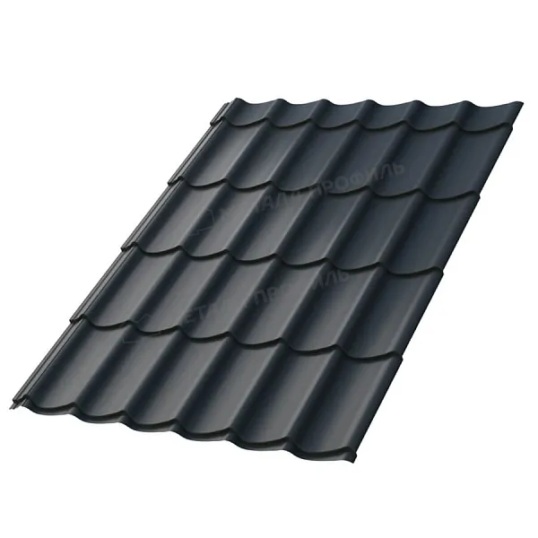 Профиль декоративный Монтерра-Х (ПЭ-01-7024 -0,45) серый графит (2,2*1,190) (1шт=2,618 м2)