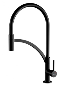 Смеситель для кухни Santek Брукс, гибкий излив, черный (6)