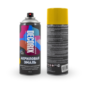 Аэрозольная эмаль универсальная DECORIX 520мл желто-золотой (12)