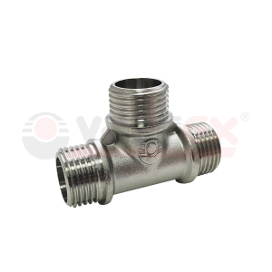 Тройник никелированный с наружной резьбой VALFEX НР 1/2"хНР 1/2"хНР 1/2" (90/10)(__)