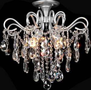 Светильник потолочный AU31610/4-450 MATT SILVER Хрусталь мат.серебро E27*4*60W