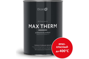 Термостойкая эмаль Elcon ярко-красная 400 градусов 0,8 кг (12)