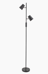 Торшер 2*8 Вт LED, регул. уровня яркости, черный Ultra Light