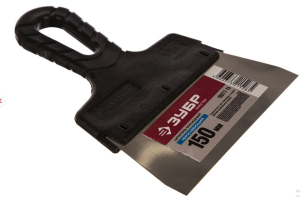 шпатель фасадный ЗУБР 150 мм, пластиковая ручка, нержавеющий (10077-15)