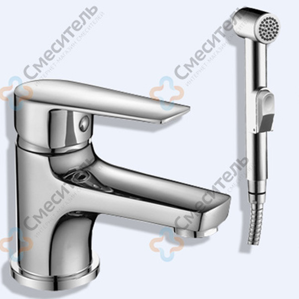 Смеситель Россинка для раковины S35-15 (35мм) хром монолит., с гигиеническим душем