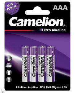 Батарейка Camelion Ultra BL4 LR03 4 шт (LR03-BP4UT, мизинч. ААА 1.5В) (10)
