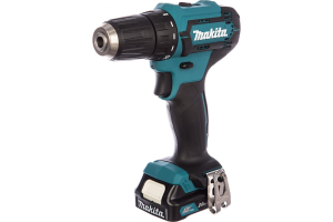 Дрель акк,Makita12В, 2х2Ач, Li-ion(слайдер), БЗП-10мм, 0-450\1700об.м, 30\14Нм, 1.1кг, чем, подсвтка