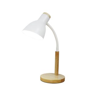 Настольный светильник 32010 WHITE+WOOD ученический