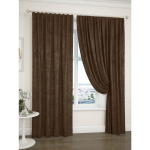 Портьерная штора Коричневая200*260