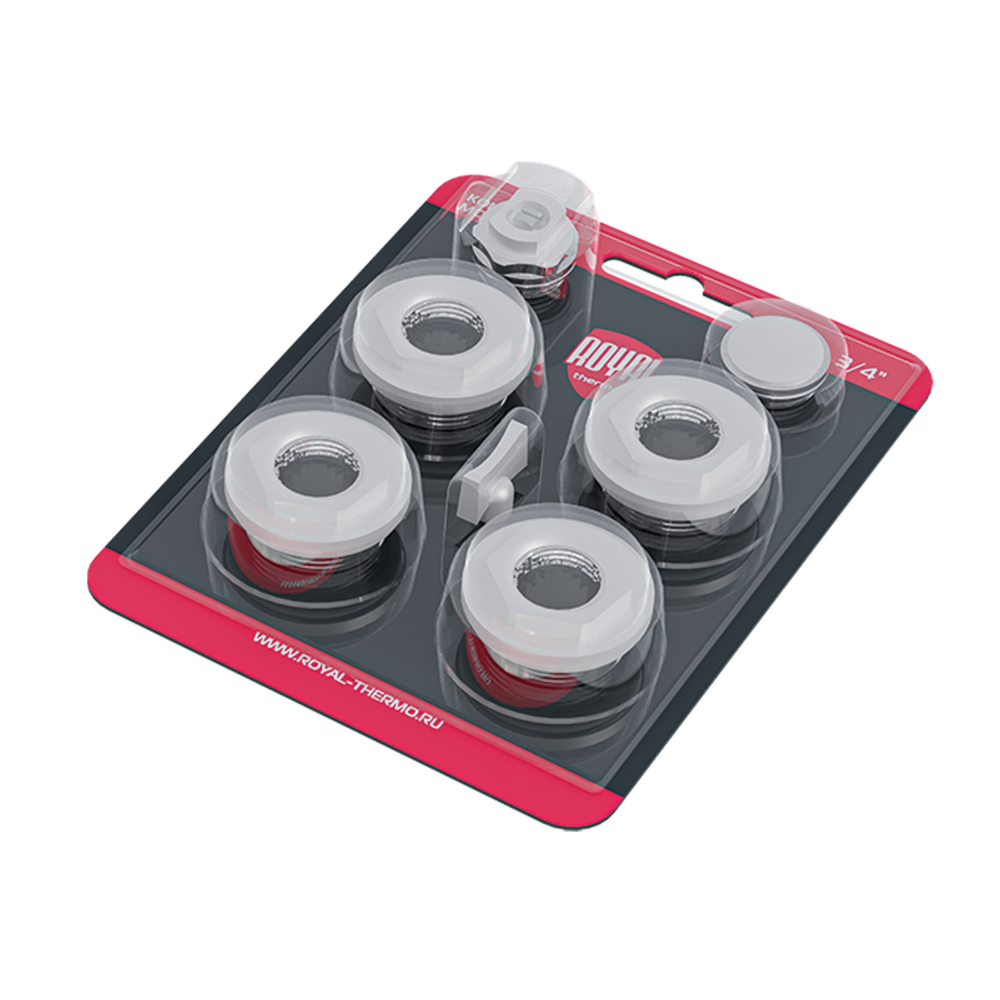 Комплект монтажный Royal Thermo 1”х 3/4" белый
