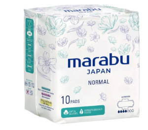 Прокладки ультратонкие MARABU нормал, 240 см 10 шт., 48 уп/кор Япония (48)