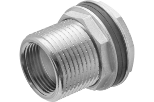 Штуцер (врезка) в бак (емкость) с прокладкой 1" (латунь) MPF, MP-У(5)