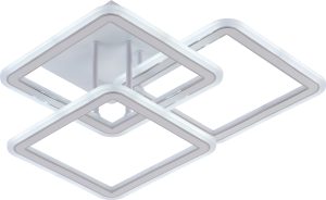 Светильник AU61613/3 WH+CR LED Белый+Хром 84W ПДУ 405*405*150