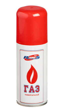 Газ для зажигалок RUNIS, метал. баллон, 140 мл, белый/36/
