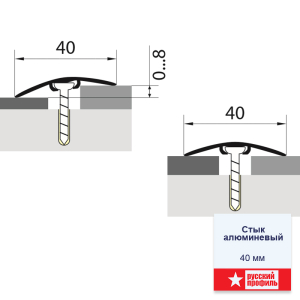 Порог Стык с дюбелем 40мм 0,9 Дуб камелия (10)
