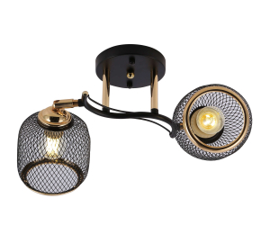 Светильник потолочный 06443/2 BLACK+GOLD (RL)