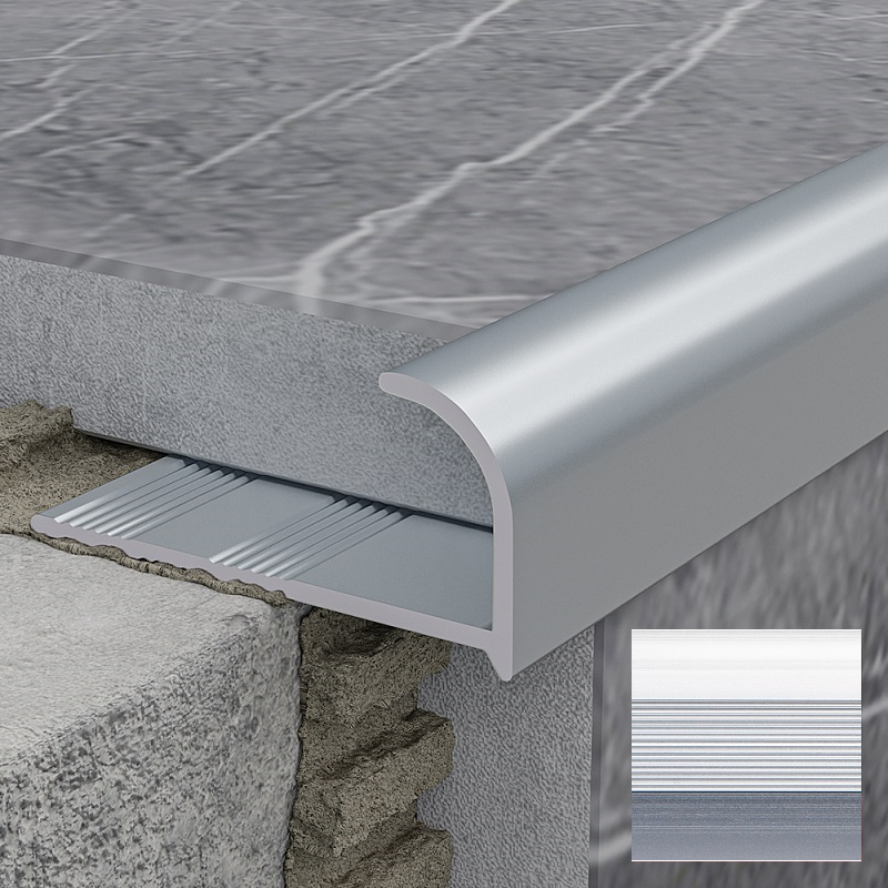 Профиль для керамической плитки РП-АКП-11 2,7 м анодированый серебро матовый (10)