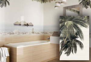 Панно Релакс Дель маре из 3-х пальмы 500*747 (левое)