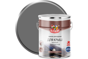Эмаль алкидная для крыш серый 5 кг Olecolor (4)