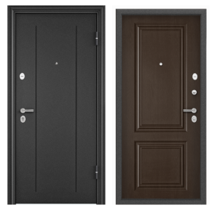 Дверь метал DELTA PRO Тем-сер букле графит RGSO/Дуб коньяк, D6-27 (СК68) 950 L