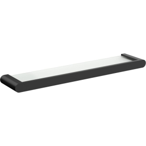 Полка настенная стеклянная Zenfort коллекция "Магия", черный матовый