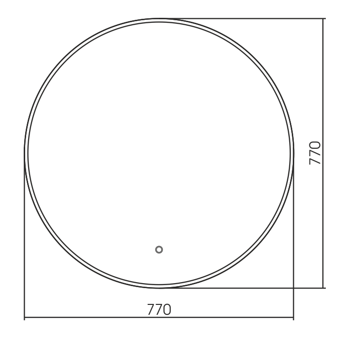 Плаза D770 (сенсорный выключатель) зеркало_схема