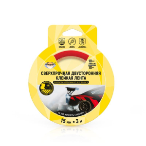 Двусторонний скотч 15мм*3м на акрил. осн., прозр (36)