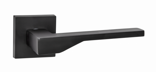 Ручка дверная Puerto 03 "Канноли", квадр. накладка, черный