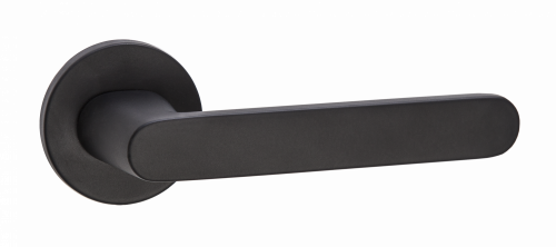 Ручка дверная Puerto SLIM 06 "Фрапе", кругл накл, черный (20)