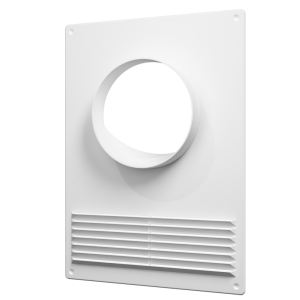 Площадка торцевая ERA пластиковая с решеткой 180х250 фланец D100 (22)