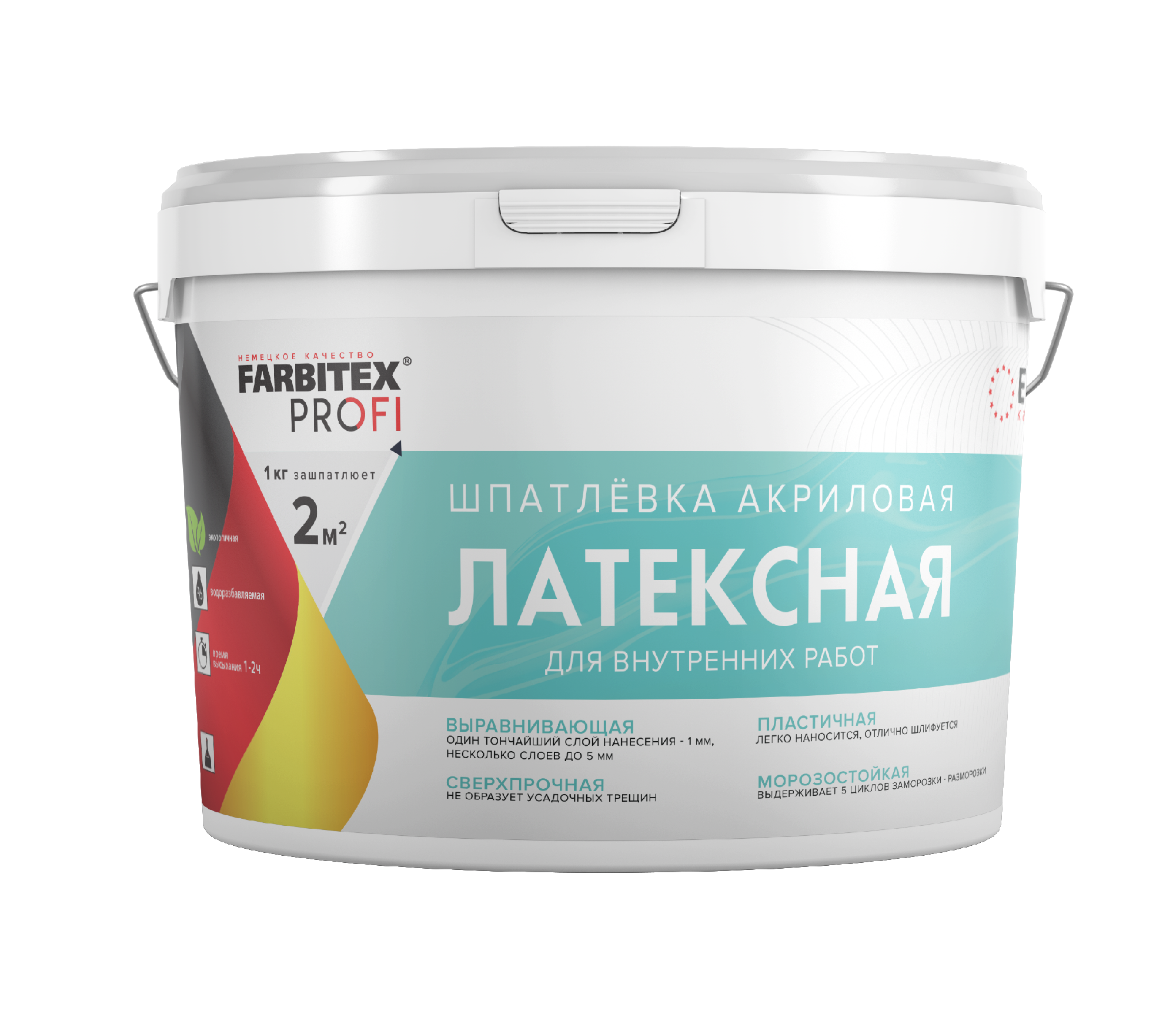 Шпатлевка акриловая латексная 16кг Farbitex Профи (1)