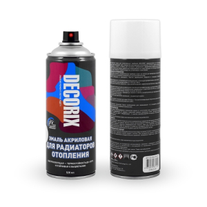 Аэрозольная эмаль для радиаторов DECORIX 520мл белый матовый (12)