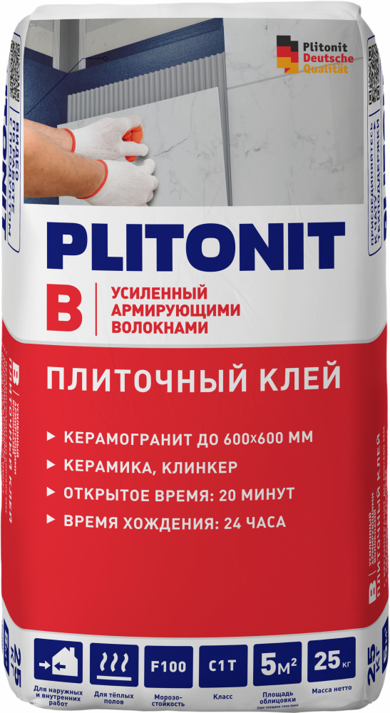 Клей плиточный PLITONIT В 25кг 2