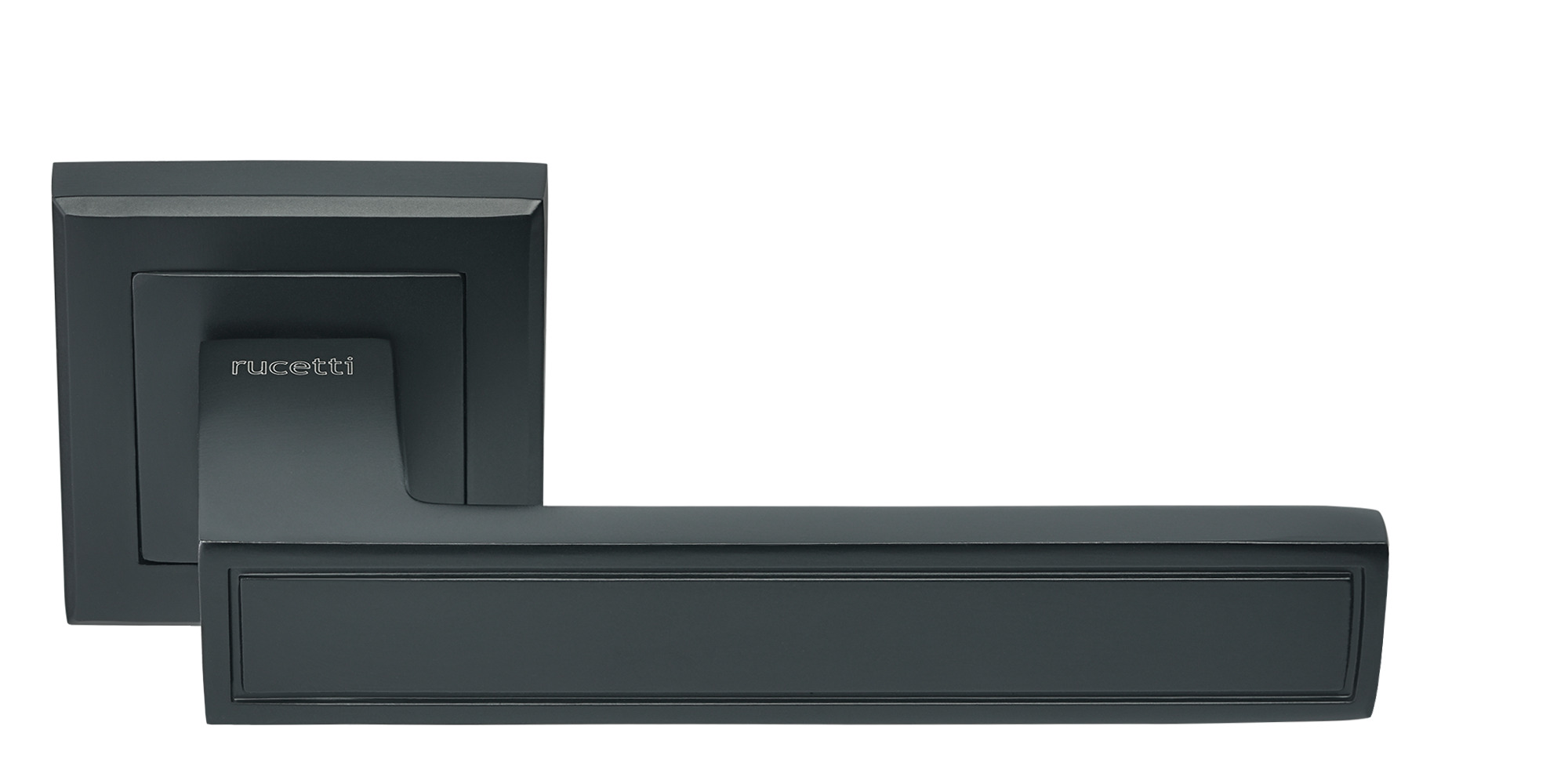 Ручка дверная RAP 23-S BL, квадр накл, черный