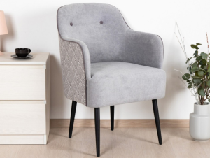 Кресло для отдыха Селеста (Арт. ТК 476 Happy 900, Лофт 1 рогожка (ромб бело-серый), Happy 927)