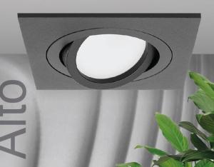 Светильник точечный под лампу квадратный Чёрный GU5.3 ALTO WOLTA 