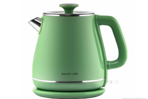 Чайник электрический Galaxy LINE GL 0331, зеленый, пластикдвойная стенка из нержавеющей стали (12)(_