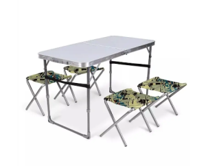 Набор стол+стулья (ССТ-К2/8 металлик/камуфляж саванна)