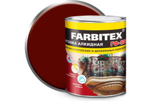 Грунтовка ГФ-021 красно-коричневый (2.7 кг) Farbitex (6)