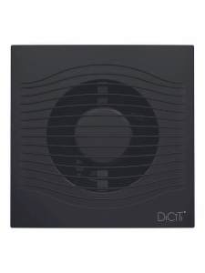 Вентилятор накладной SLIM D100 обр.клапан Matt black DICITI (10)