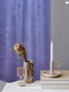 Штора портьерная канвас-велюр фиолетовый ирис 135*180 1шт.