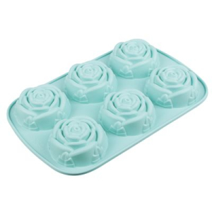 Форма силиконовая 6 ячеек, 28x18x3см, "Розы", 3 цвета, HS-060 VETTA